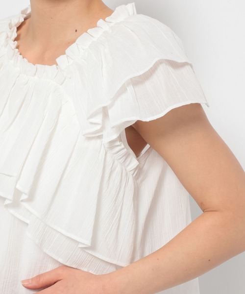 LOWRYS FARM(ローリーズファーム)の「アシメフリルギャザーSS 322948(シャツ/ブラウス・レディース・ホワイト/ブラウン/ブラック/その他・FREE)」の16枚目の写真