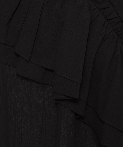 LOWRYS FARM(ローリーズファーム)の「アシメフリルギャザーSS 322948(シャツ/ブラウス・レディース・ホワイト/ブラウン/ブラック/その他・FREE)」の5枚目の写真