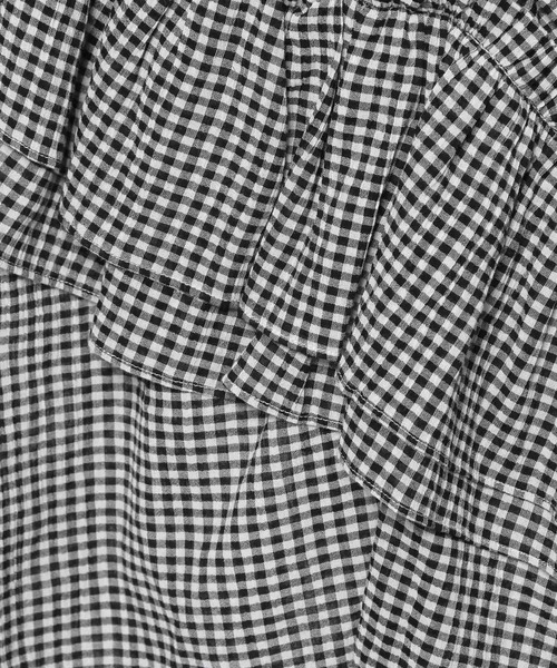 LOWRYS FARM(ローリーズファーム)の「アシメフリルギャザーSS 322948(シャツ/ブラウス・レディース・ホワイト/ブラウン/ブラック/その他・FREE)」の6枚目の写真