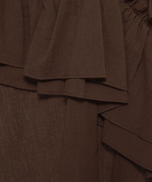 LOWRYS FARM(ローリーズファーム)の「アシメフリルギャザーSS 322948(シャツ/ブラウス・レディース・ホワイト/ブラウン/ブラック/その他・FREE)」の7枚目の写真