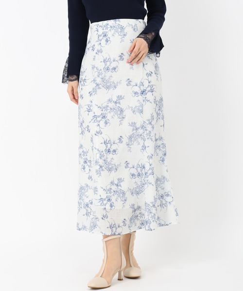 MISCH MASCH(ミッシュマッシュ)の「フラワージュイマーメイドスカート(スカート・レディース・ベージュ/ブルー/グレー・S/M)」の7枚目の写真