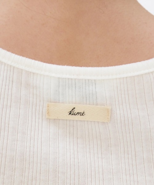 KUME(クメ)の「KUME/クメ Basic Tank Top タンクトップ 秋物 秋服 2026年秋冬(タンクトップ・レディース・ブラック/ライトイエロー/ホワイト・M)」の14枚目の写真