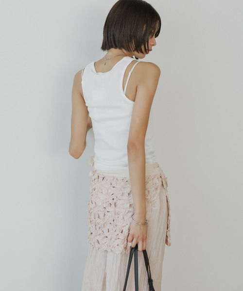 KUME(クメ)の「KUME/クメ Basic Tank Top タンクトップ 秋物 秋服 2026年秋冬(タンクトップ・レディース・ブラック/ライトイエロー/ホワイト・M)」の7枚目の写真