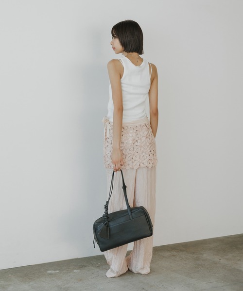 KUME(クメ)の「KUME/クメ Basic Tank Top タンクトップ 秋物 秋服 2026年秋冬(タンクトップ・レディース・ブラック/ライトイエロー/ホワイト・M)」の10枚目の写真