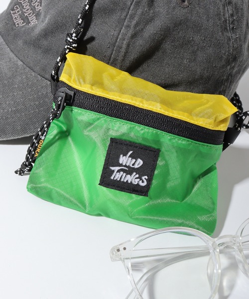 WILD THINGS（ワイルドシングス）の「WILD THINGS コーデュラ リップ ナイロン ミニショルダーポーチ（ショルダーバッグ・メンズ・グリーン/パープル/ブラック/ブルー・FREE）」の3枚目の写真
