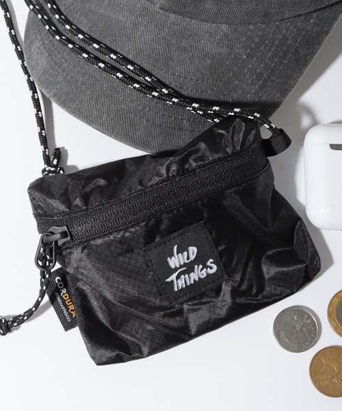 WILD THINGS（ワイルドシングス）の「WILD THINGS コーデュラ リップ ナイロン ミニショルダーポーチ（ショルダーバッグ・メンズ・グリーン/パープル/ブラック/ブルー・FREE）」の2枚目の写真