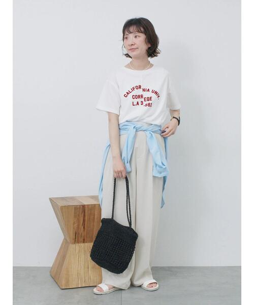 Samansa Mos2 blue(サマンサモスモスブルー)の「【接触冷感】タックパンツ(その他パンツ・レディース・チャコールグレー/ライトベージュ/ブラック/ブルー・F)」の21枚目の写真