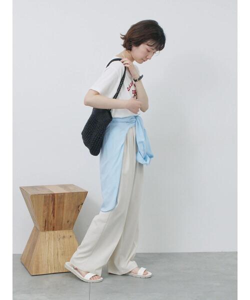 Samansa Mos2 blue(サマンサモスモスブルー)の「【接触冷感】タックパンツ(その他パンツ・レディース・チャコールグレー/ライトベージュ/ブラック/ブルー・F)」の22枚目の写真