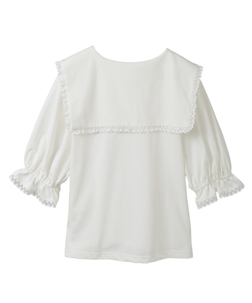 Candy Stripper(キャンディストリッパー)の「SAILOR COLLAR トップス(Tシャツ/カットソー・レディース・オフホワイト/レッド/ブラック・FREE)」の8枚目の写真