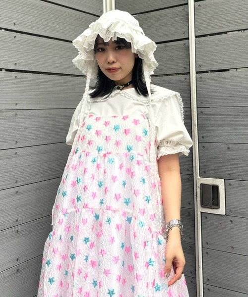 Candy Stripper - ｷｬﾝﾃﾞｨｽﾄﾘｯﾊﾟｰ　トップス　ﾎﾜｲﾄ SHEER TOPS | Candy Stripper（キャンディ ストリッパー