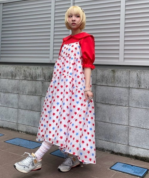 Candy Stripper - キャンディストリッパー　レオパードカットソー LEOPARD COLLAR FRILL SWEAT | Candy Stripper（キャンディ