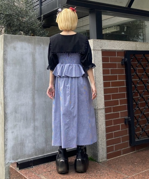 Candy Stripper(キャンディストリッパー)の「SAILOR COLLAR トップス(Tシャツ/カットソー・レディース・オフホワイト/レッド/ブラック・FREE)」の6枚目の写真