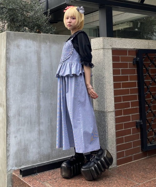 Candy Stripper(キャンディストリッパー)の「SAILOR COLLAR トップス(Tシャツ/カットソー・レディース・オフホワイト/レッド/ブラック・FREE)」の5枚目の写真