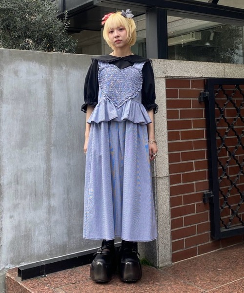 Candy Stripper(キャンディストリッパー)の「SAILOR COLLAR トップス(Tシャツ/カットソー・レディース・オフホワイト/レッド/ブラック・FREE)」の4枚目の写真