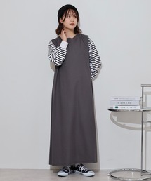 mitis（ミティス）の「mitis 冷感カノコ肩タックバックフレアワンピース（ワンピース）」