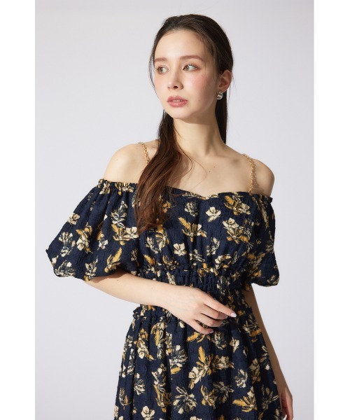 rienda(リエンダ)の「バルーンスリーブフレアワンピース 夏服 半袖(ワンピース・レディース・ブルー系その他3/ブラック系その他/ピンク・SMALL/MEDIUM)」の11枚目の写真