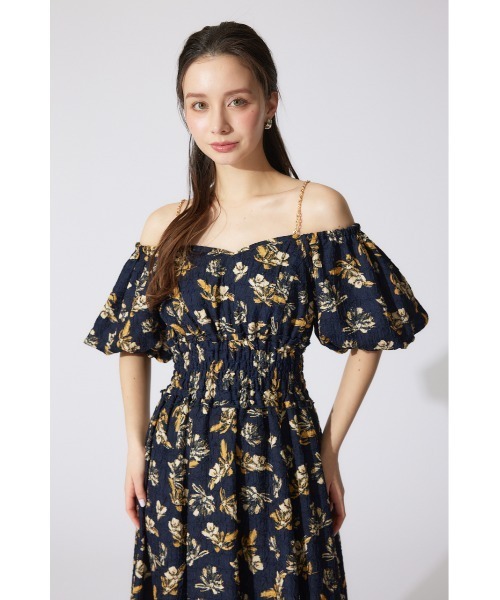 rienda(リエンダ)の「バルーンスリーブフレアワンピース 夏服 半袖(ワンピース・レディース・ブルー系その他3/ブラック系その他/ピンク・SMALL/MEDIUM)」の12枚目の写真