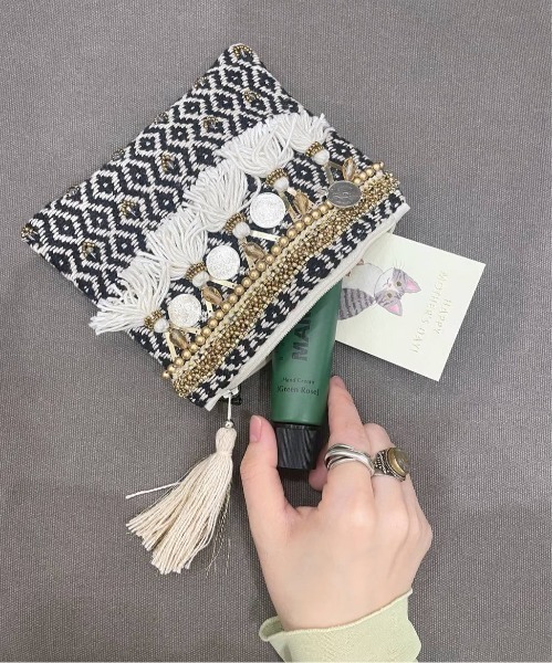★boohoo★ 刺繍入り!! チーズクロース ビーチ ドレス Three Four Time ポーチ 「結婚式/フォーマル/パーティ/デイリー