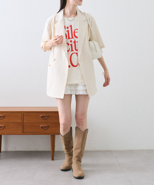 mystic（ミスティック）の「フリルティアードミニスカート（スカート・レディース・オフホワイト/ブラック・FREE）」の7枚目の写真