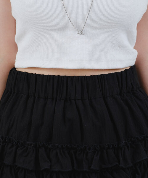 mystic（ミスティック）の「フリルティアードミニスカート（スカート・レディース・オフホワイト/ブラック・FREE）」の15枚目の写真