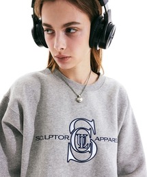 SCULPTOR スカルプター スウェット SCULPTOR（スカルプター）の「SATIN APPLIQUE SWEATSHIRT/サテン