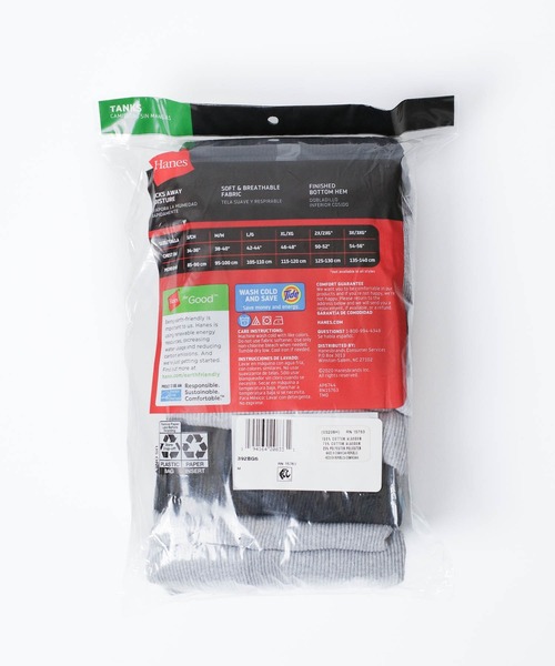 HANES（ヘインズ）の「【Hanes/ヘインズ】6P BLACK＆GRAY TAGLESS COMFORTSOFT TANKS 6枚組 ブラック＆グレー タグレス タンクトップ（タンクトップ・メンズ・その他・SMALL/XX-LARGE/X-LARGE/LARGE/MEDIUM）」の6枚目の写真