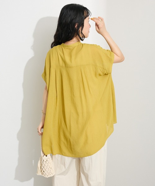 CRAFT STANDARD BOUTIQUE(クラフトスタンダードブティック)の「ヴィンテージボイルタックチュニック◆(シャツ/ブラウス・レディース・ブラック/ホワイト/レッド/イエロー・FREE)」の8枚目の写真