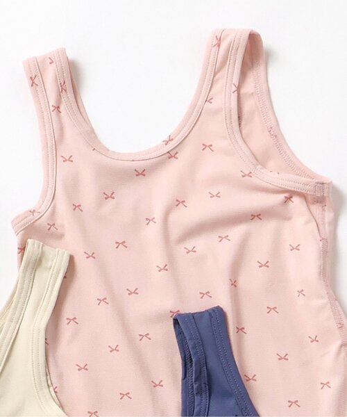 apres les cours（アプレレクール）の「【WEB限定/ジュニア対応】ひんやりメッシュ深あきインナータンク（インナーウェア/肌着・キッズ・ブラック/オフホワイト/ベージュ/パープル/ネイビー/ピンク・90/100/110/120/80/130/140）」の6枚目の写真