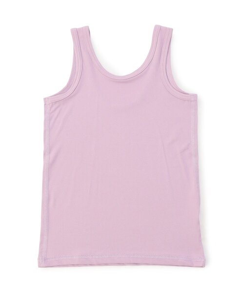 apres les cours（アプレレクール）の「【WEB限定/ジュニア対応】ひんやりメッシュ深あきインナータンク（インナーウェア/肌着・キッズ・ブラック/オフホワイト/ベージュ/パープル/ネイビー/ピンク・90/100/110/120/80/130/140）」の10枚目の写真