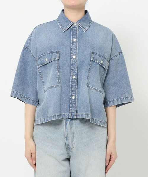 セール】デニムショートシャツSS 490262（シャツ/ブラウス）｜LOWRYS
