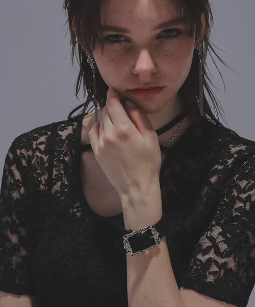 HARE（ハレ）の「ビンテージバックルブレスレット(HARE)（ブレスレット・レディース・ブラック系その他/ブラック・FREE）」の3枚目の写真