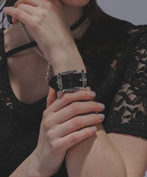 HARE（ハレ）の「ビンテージバックルブレスレット(HARE)（ブレスレット・レディース・ブラック系その他/ブラック・FREE）」の9枚目の写真