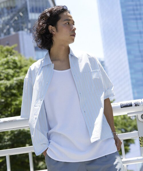 JOURNAL STANDARD relume(ジャーナルスタンダード レリューム)の「JAMES FABRIC / ジェームスファブリック レギュラーカラー 半袖シャツ(シャツ/ブラウス・メンズ・ライトブルー/ブルー/ブラウン系その他/ダークブルー/ブルー系その他・LARGE/SMALL/MEDIUM)」の16枚目の写真