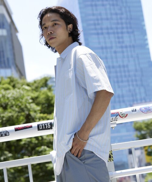 JOURNAL STANDARD relume(ジャーナルスタンダード レリューム)の「JAMES FABRIC / ジェームスファブリック レギュラーカラー 半袖シャツ(シャツ/ブラウス・メンズ・ライトブルー/ブルー/ブラウン系その他/ダークブルー/ブルー系その他・LARGE/SMALL/MEDIUM)」の18枚目の写真