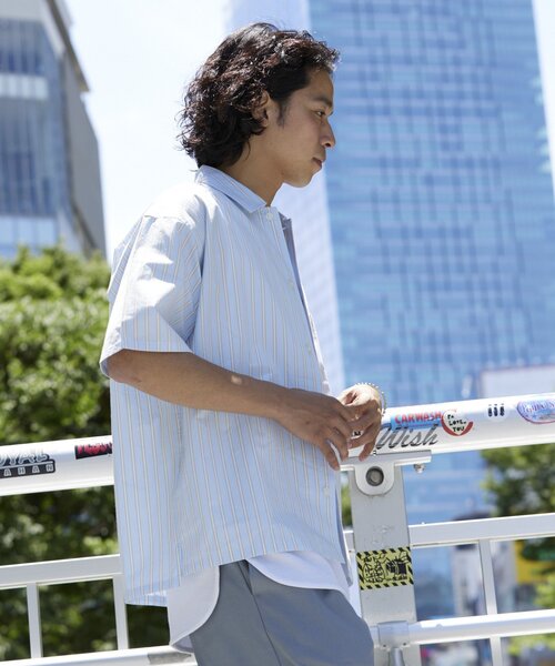 JOURNAL STANDARD relume(ジャーナルスタンダード レリューム)の「JAMES FABRIC / ジェームスファブリック レギュラーカラー 半袖シャツ(シャツ/ブラウス・メンズ・ライトブルー/ブルー/ブラウン系その他/ダークブルー/ブルー系その他・LARGE/SMALL/MEDIUM)」の20枚目の写真