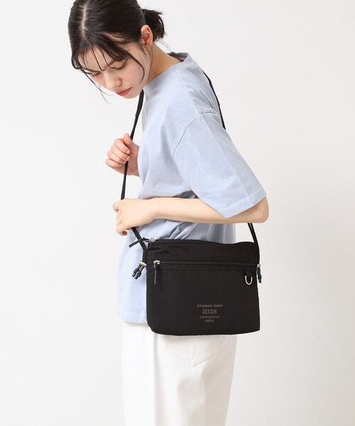 Dessin(デッサン)の「ドローコードサコッシュ(ショルダーバッグ・レディース・モスグリーン/ブラック/オフホワイト・00)」の9枚目の写真