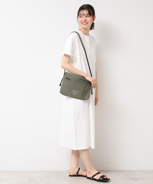 Dessin(デッサン)の「ドローコードサコッシュ(ショルダーバッグ・レディース・モスグリーン/ブラック/オフホワイト・00)」の12枚目の写真