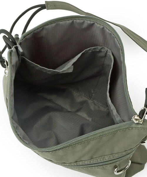 Dessin(デッサン)の「ドローコードサコッシュ(ショルダーバッグ・レディース・モスグリーン/ブラック/オフホワイト・00)」の18枚目の写真