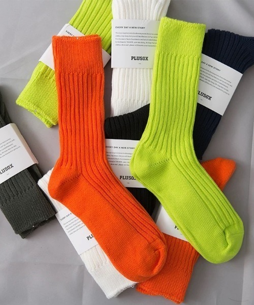 ampm（エーエムピーエム）の「ネオンカラーベーシックカラー　ソックス(3足セット）（ソックス/靴下・レディース・ブラック×ホワイト/グリーン×オレンジ/ブラック×グリーン/ブラック×グレー・FREE）」の10枚目の写真