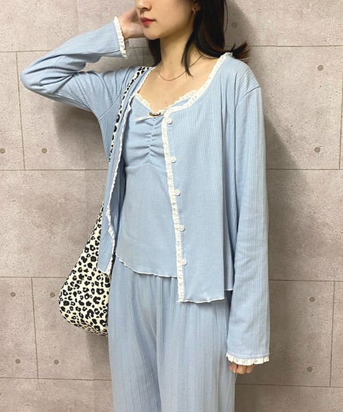 【セット商品】【全3色】キャミソール×カーディガンセット　クリーム ピンク グレー 【250618top3】( nani )(250618) 3WAYカーディガン＋キャミソールセット| マタニティウェア・授乳