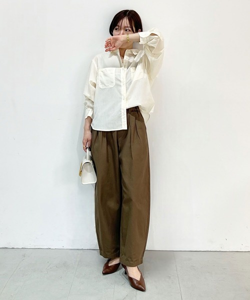 【低身長caho146cmさんプロデュース】2WAYシャツ 低身長caho146cmさんプロデュース】2WAYシャツ（シャツ/ブラウス