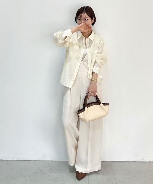 【低身長caho146cmさんプロデュース】2WAYシャツ セール】【低身長caho146cmさんプロデュース】2WAYシャツ