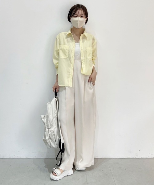 BAYFLOW（ベイフロー）の「【低身長caho146cmさんプロデュース】2WAYシャツ（シャツ/ブラウス・レディース・イエロー/オフホワイト/ライトブルー・FREE）」の13枚目の写真