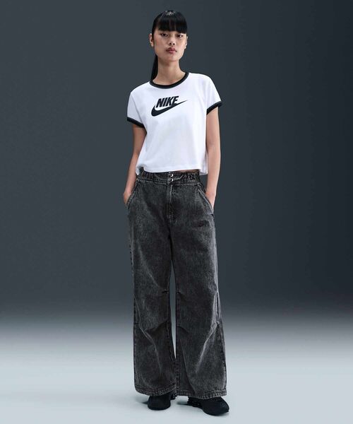 NIKEデニムパンツ　ウィメンズ サイズL 今季 NIKE ウィメンズ ロング デニム パンツ 新品 - メルカリ