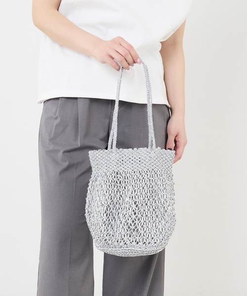 The Bagmati（ザバグマティ）の「【The Bagmati】メタリックコードバッグ-METALIC LUREX BAG（ハンドバッグ・レディース・ゴールド/シルバー・FREE）」の4枚目の写真