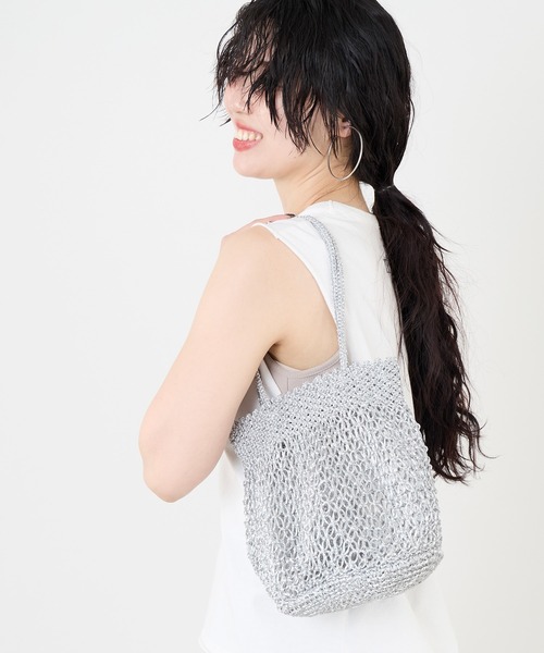 The Bagmati（ザバグマティ）の「【The Bagmati】メタリックコードバッグ-METALIC LUREX BAG（ハンドバッグ・レディース・ゴールド/シルバー・FREE）」の9枚目の写真