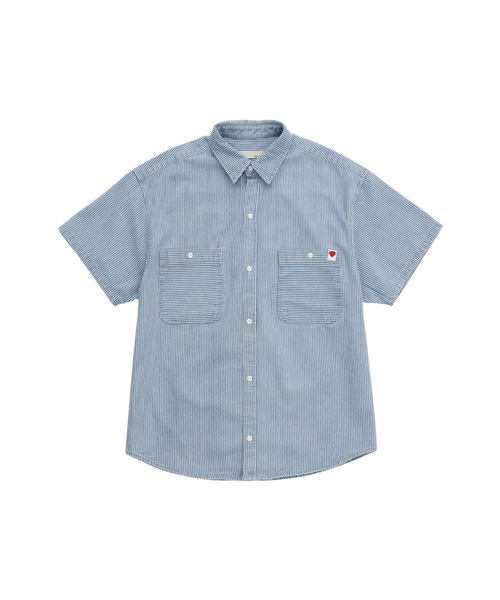 #Re:room(リルーム)の「ヒッコリーデニムシャツ(シャツ/ブラウス・メンズ・ブラック/ブルー・M-L/S-M)」の19枚目の写真