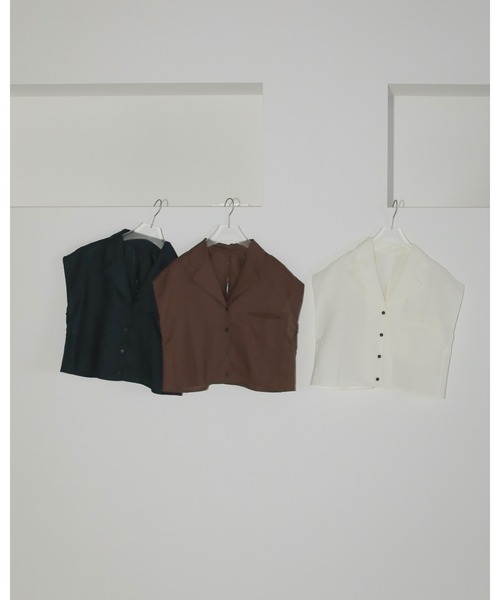 anuke（アンヌーク）の「Opencollar Linen Shirts（シャツ/ブラウス・レディース・ネイビー/ブラウン/アイボリー・FREE）」の16枚目の写真