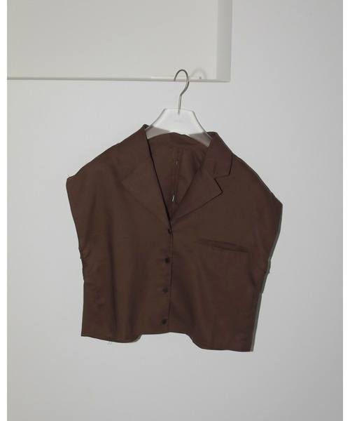 anuke（アンヌーク）の「Opencollar Linen Shirts（シャツ/ブラウス・レディース・ネイビー/ブラウン/アイボリー・FREE）」の18枚目の写真