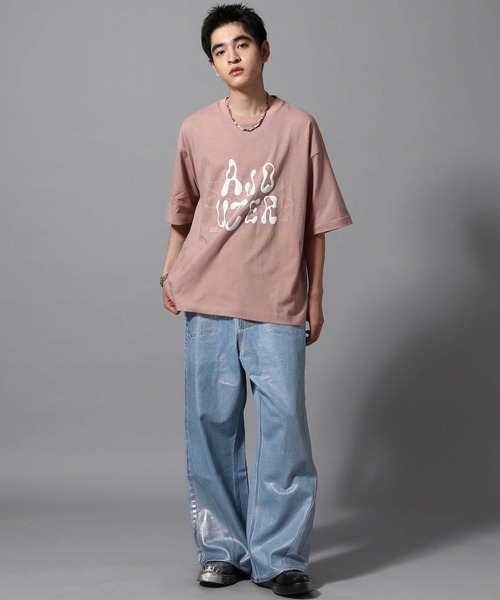 ajouter flow(アジューテフロー)の「【ajouter flow】slash wide denim pants(デニムパンツ・メンズ・ブラック/ライトブルー・M/L)」の12枚目の写真